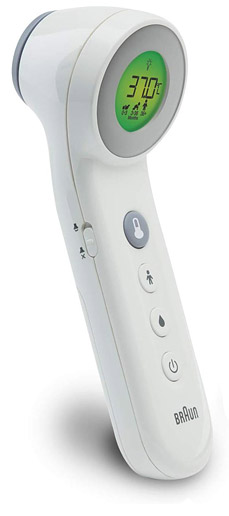 Thermomètre Braun NTF3000 - sans contact + contact - Blanc - Prix