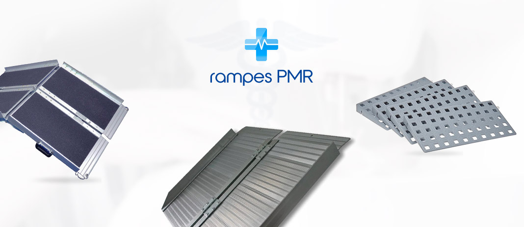 Rampe PMR en caoutchouc pour petites marches et seuils de porte